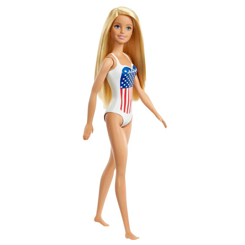 Mu&ntilde;eca Barbie Beach Blonde Con Traje De Ba&ntilde;o Co... image number null