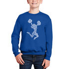 Sudadera De Cuello Redondo Word Art Para Ni&ntilde;o - Cheer - Azul Rey