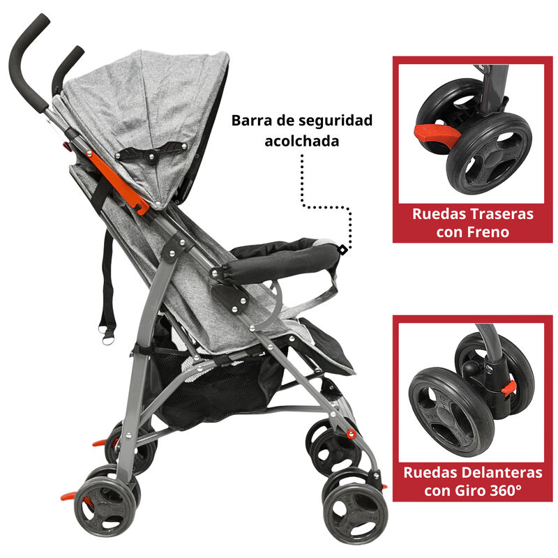 Carriola de Bast&oacute;n para Beb&eacute; Asiento Multiposic... image number null