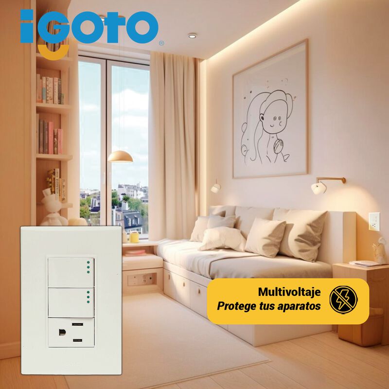 10 Pack Placa de 3 M&oacute;dulos 2 Apagadores y 1 con... image number null