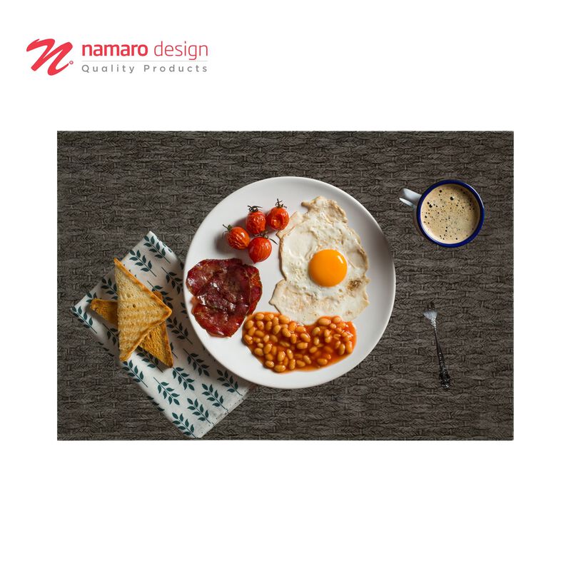 Mantel Individual 4 Piezas Trenzado Gris Claro ... image number null