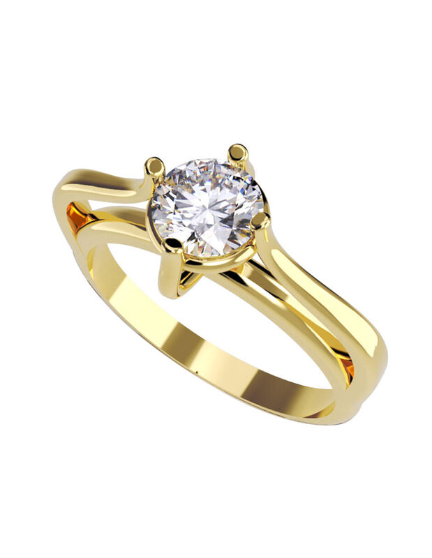 Anillo de Compromiso de 14K con Diamante de Lab... image number null
