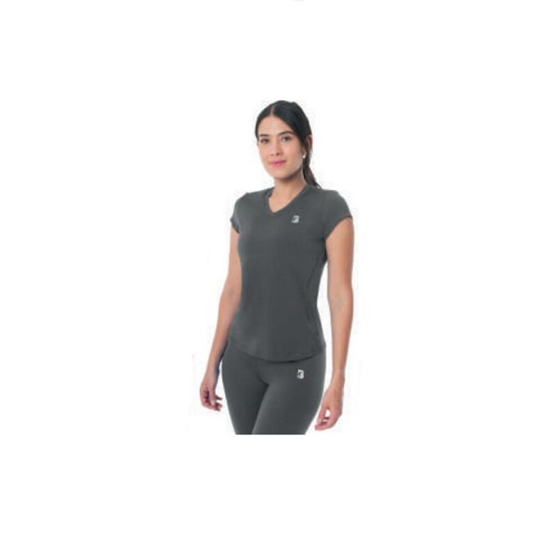 Playera Deportiva Dry-fit Manga Corta Mujer Bla... image number null