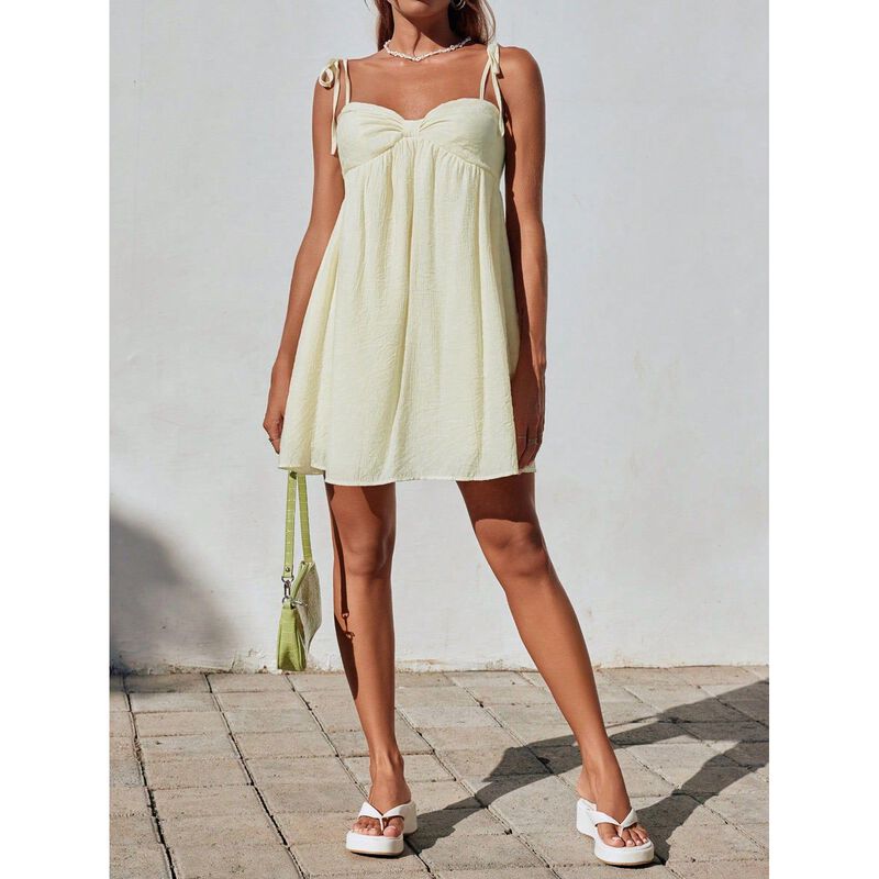 Vestido Narecte Mini Albaricoque Tirantes Finos image number null