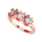 Anillo de Compromiso en Oro Rosa 10K con Circonia -  Talla:7/ FJ699-10R-CZ-7