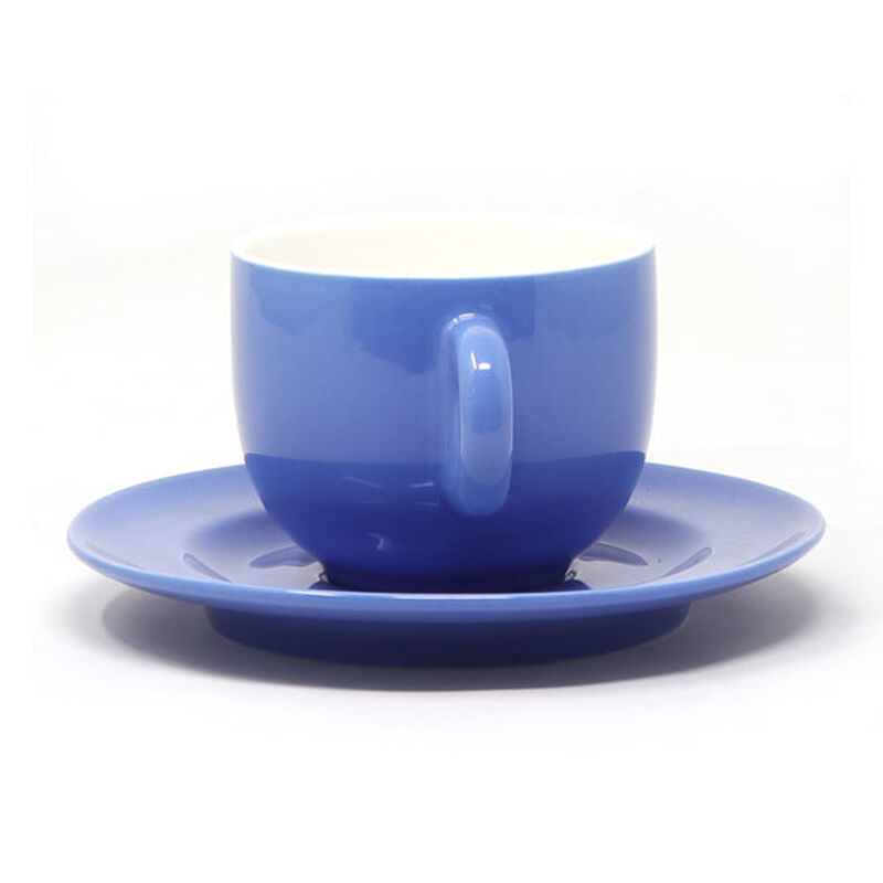 Set De 4 Tazas Con Plato Cer&aacute;mica Ideen Azul 27... image number null