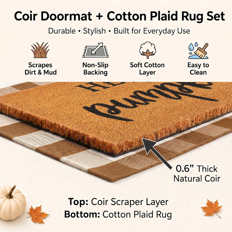 Alfombra Homydecor 43 &times; 28 cm &ndash; Set Combinado D... image number null