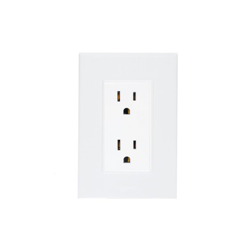 10 Pack Contacto d&uacute;plex con Placa Color Blanco ... image number null