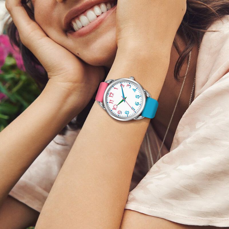 Reloj Bisley Para Mujer, Correa De Silicona Ros... image number null