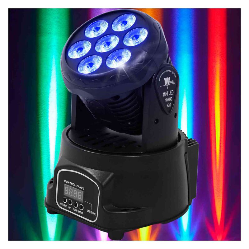Luces Cabeza M&oacute;vil Wash Rob&oacute;tica 7 Luces Led Rg... image number null