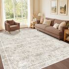 Alfombra De &Aacute;rea Sasttie 147x178 Cm Beige Lavable 5x7