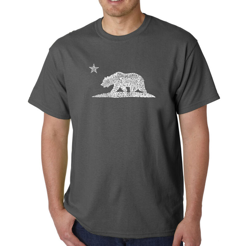 Camiseta Word Art Para Hombre - Oso de Californ... image number null
