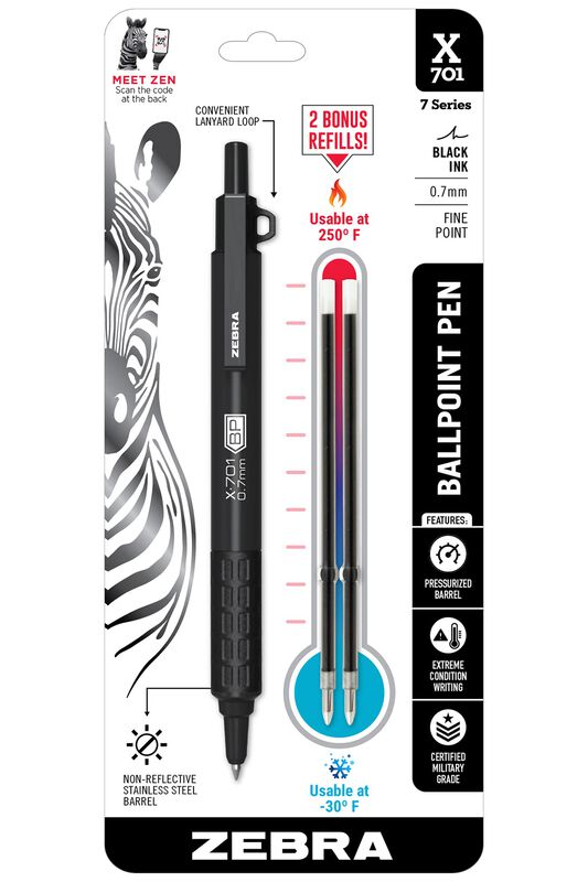 Bol&iacute;grafo Zebra Pen X-701 T&aacute;ctico Retr&aacute;ctil image number null