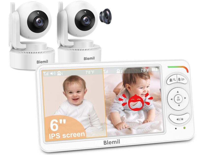 Monitor Para Beb&eacute;s Blemil 6 Con 2 C&aacute;maras, 30 H... image number null