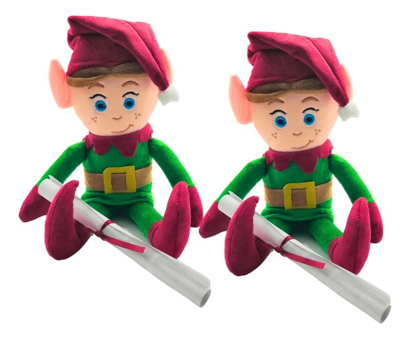 Paquete 2 Duendes Elfo Travieso De Navidad Marc... image number null