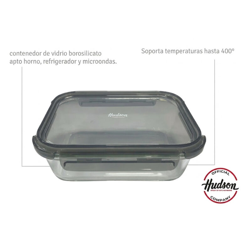 Set 2 Tuppers Contenedores De Vidrio Hudson Her... image number null