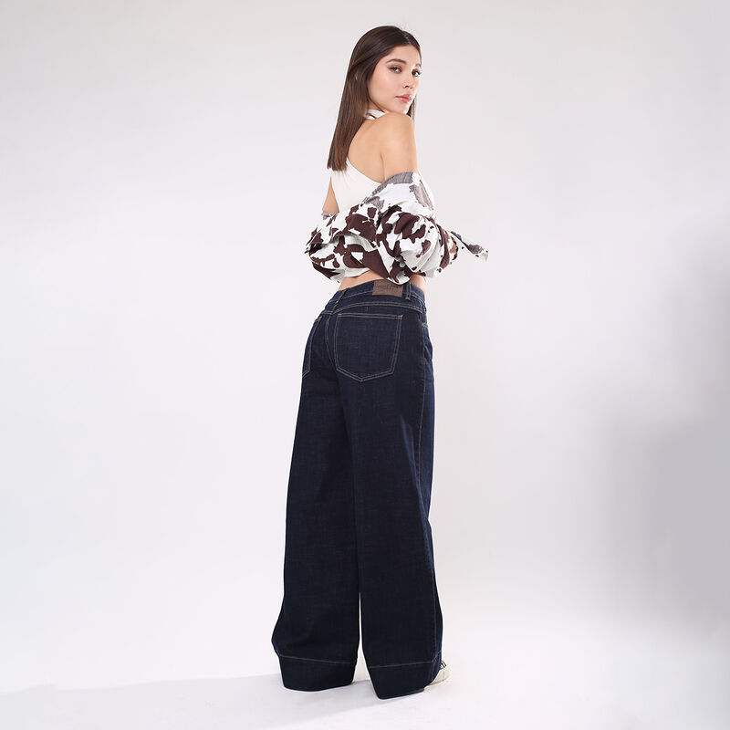 Pantal&oacute;n Recto Mujer Savi Jeans Azul Cadera Med... image number null