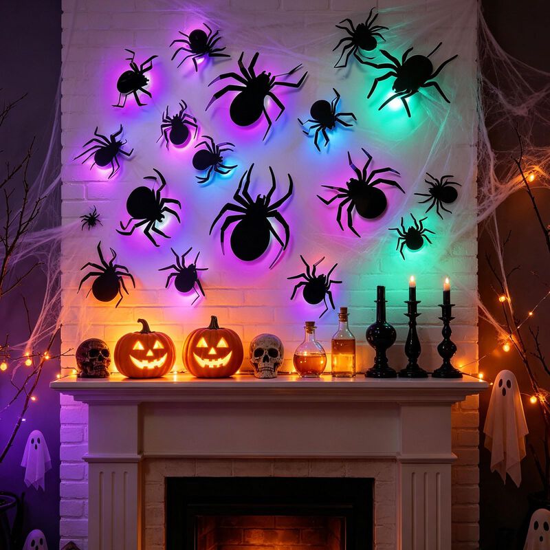 Pegatinas 3d Ara&ntilde;a Ccinee 36 Piezas Iluminadas ... image number null