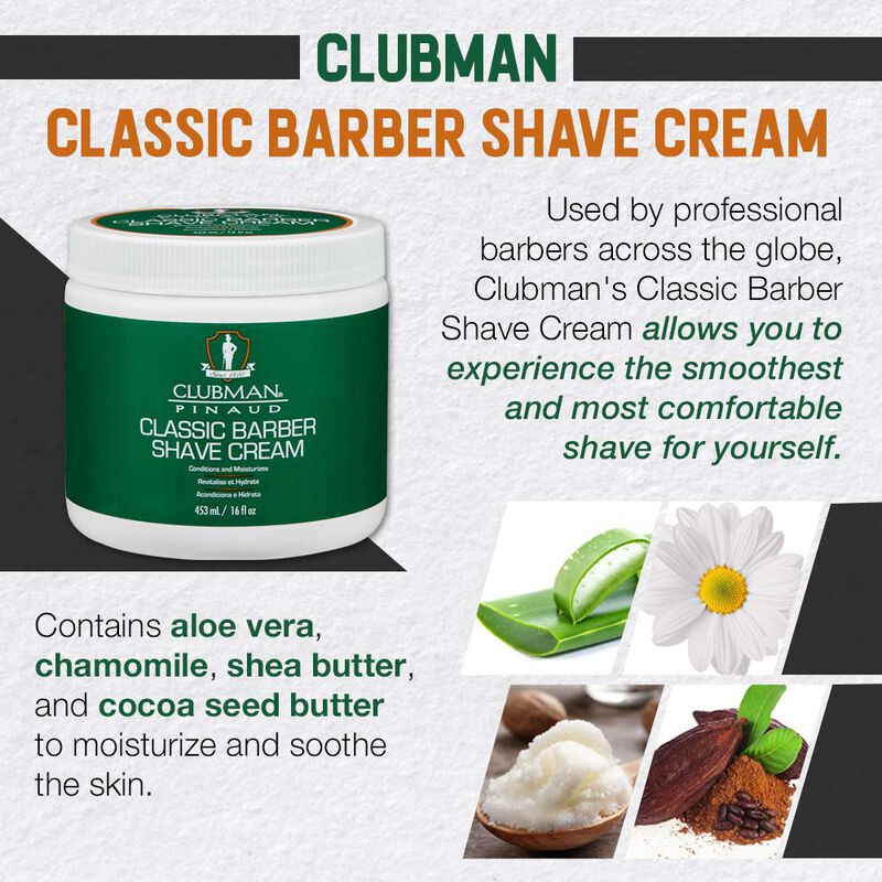 Crema De Afeitar Clubman Pinaud Classic Barber ... image number null