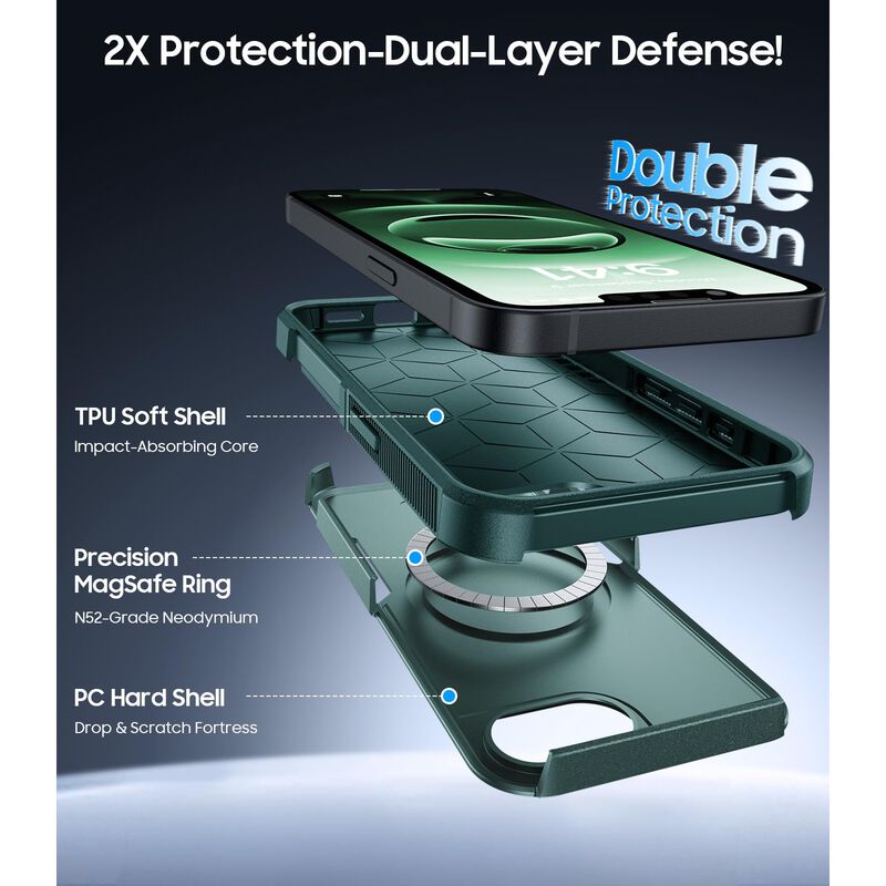 Funda Magn&eacute;tica Verde DEVISELOVE para iPhone 17... image number null