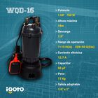 Igoto Wqd16 Bomba Sumergible Agua Turbia 1 Hp, 750w
