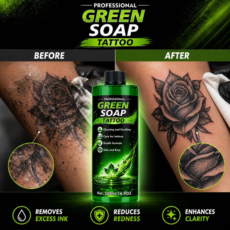 Jab&oacute;n Verde Para Tatuajes Mosconly 500 ml Conce... image number null
