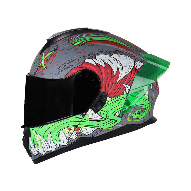 Casco Moto Abatible Boston Monster Cert Ece 220... image number null