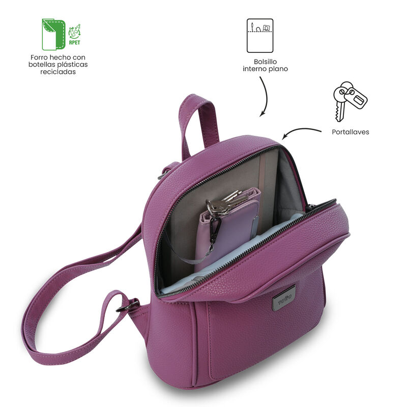 Mochila Bolso Peque&ntilde;a Totto Smooth Para Mujer C... image number null