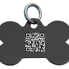 Placa Mascota Qriosa Hueso Negro