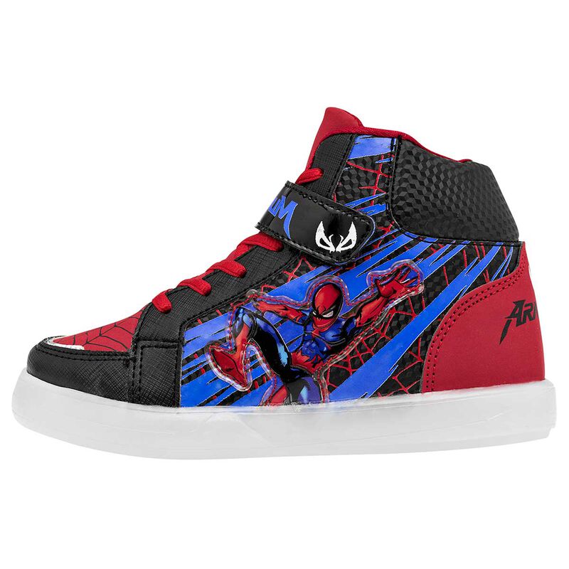 Space Boys Tenis urbano para niño negro rojo, c... image number null