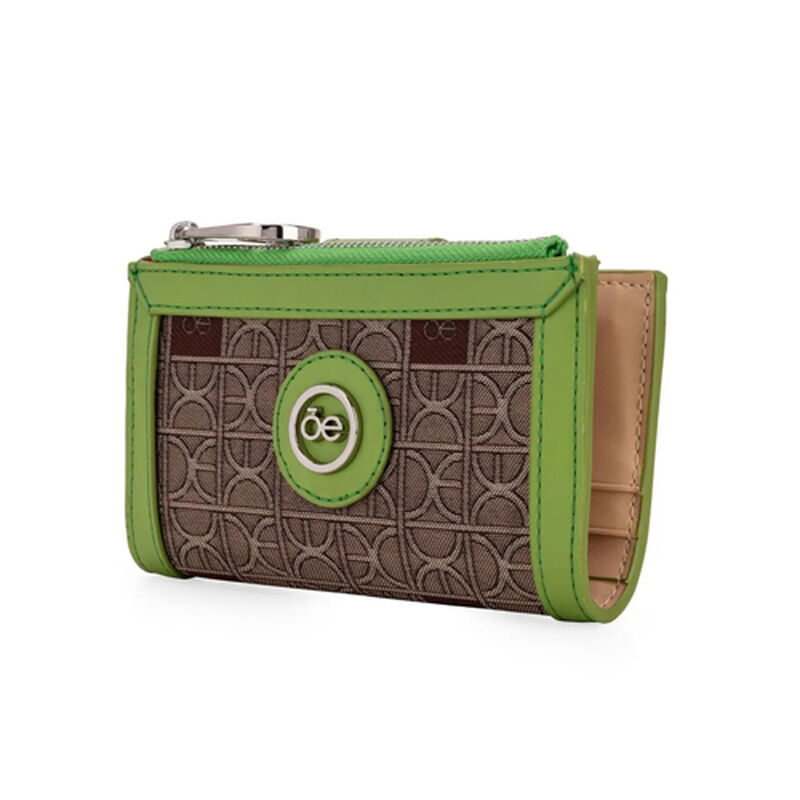 Cartera Cloe Hibrida Chica Color Verde Con Mono... image number null