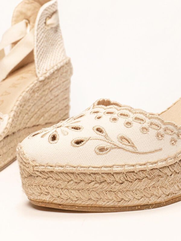 Alpargata de Cu&ntilde;a Alta Romero Crudo image number null