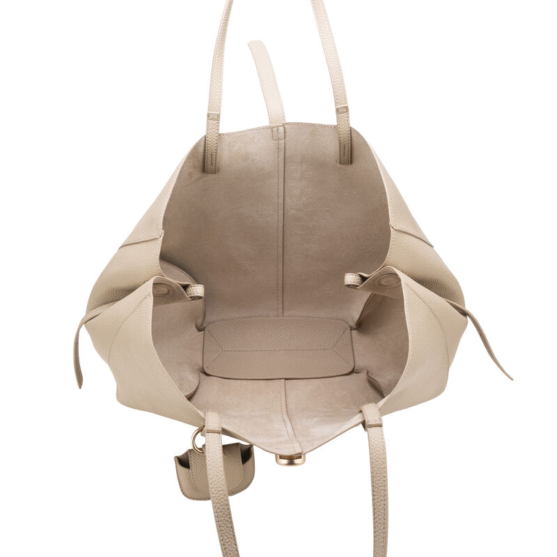 Bolsa Tote Maxi Con Porta Audif&oacute;nos Color Beige image number null