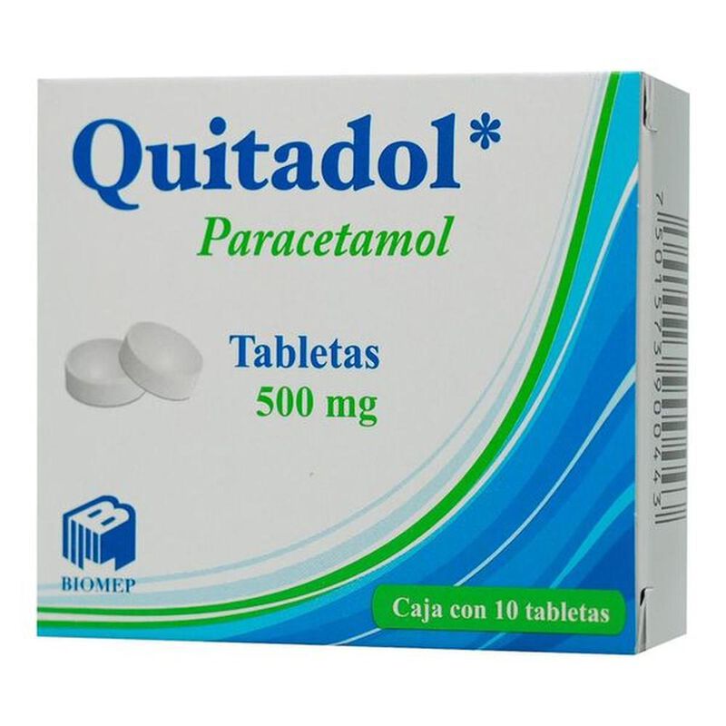 Quitadol 500mg caja 10 tabletas image number null