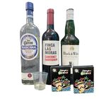 Kit &Uacute;nico e Inmejorable, 1 Tequila Jose Cuervo Tradicional Plata 950 ml, 1 Vino Finca Las Moras Cabernet Sauvignon 700 ml, 1 Wiskhy Black & White 750 ml. Gratis obsequio: Copa Tequilera, 2 Barajas Bienvenido a Mexico