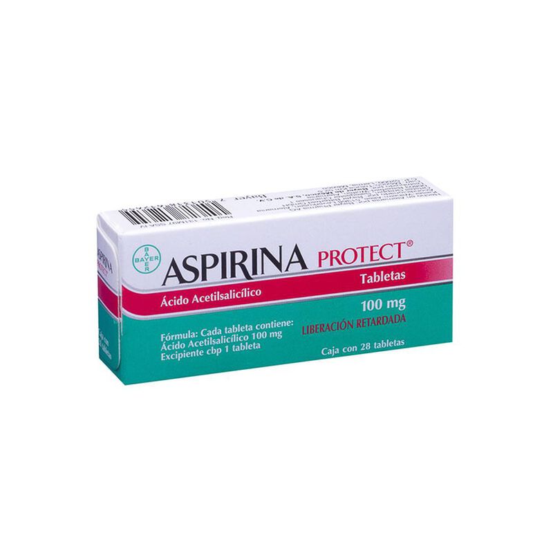 Aspirina Protect 100 mg caja 28 tabletas image number null