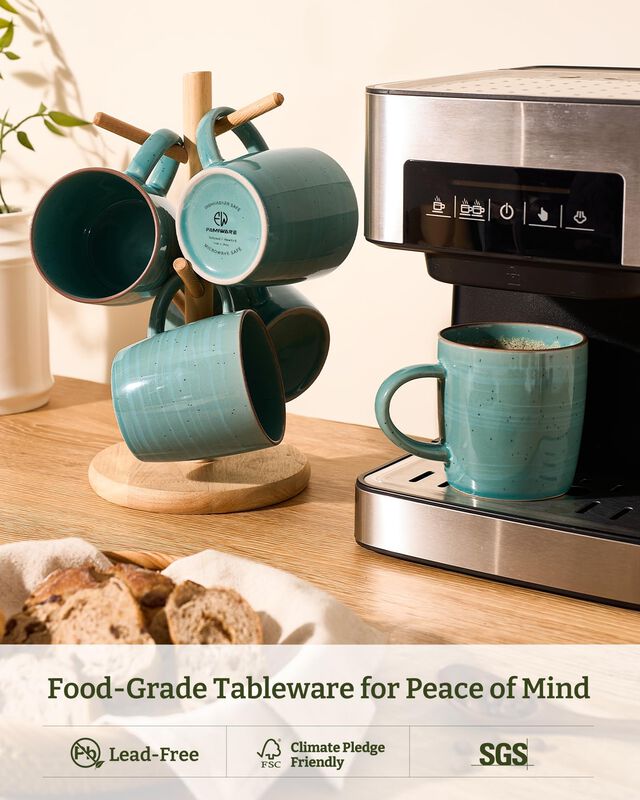 Juego De 4 Tazas De Caf&eacute; Famiware 370 ml Color ... image number null