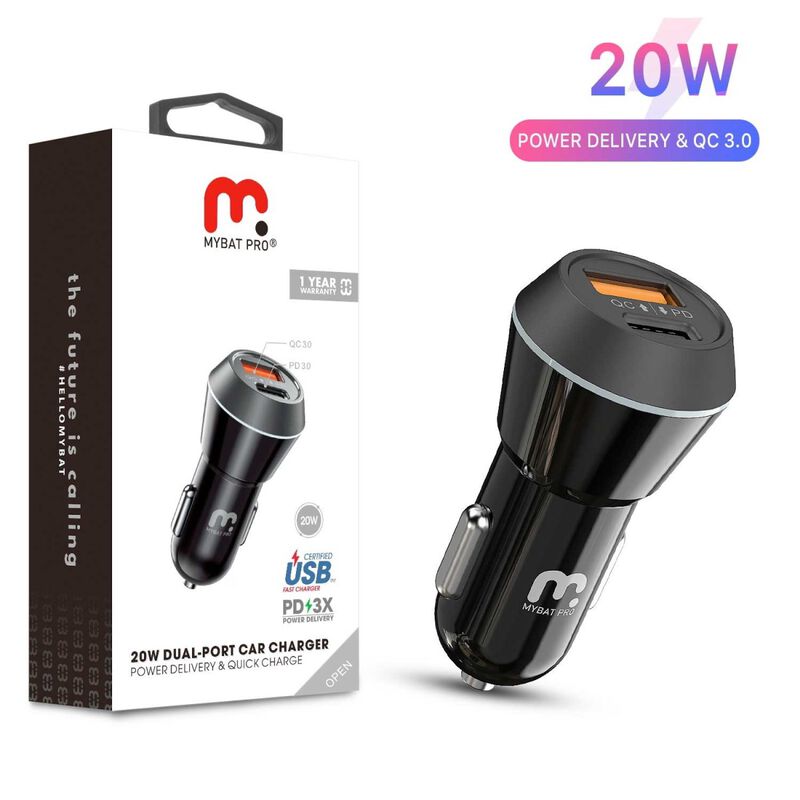 Cargador Auto Plug In Mybat Usb-c Pd 20w Negro ... image number null