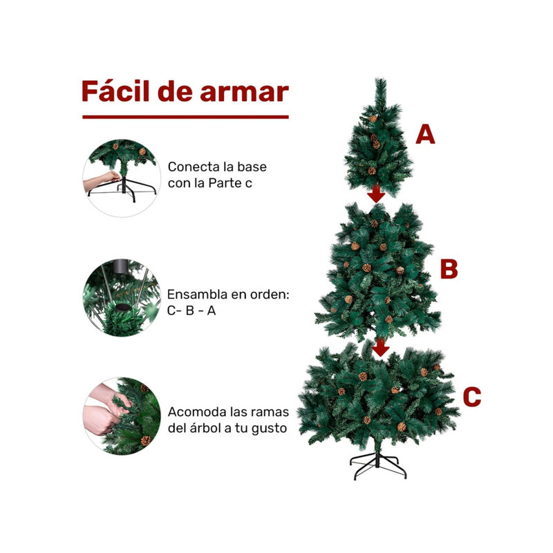 Arbol Navidad Verde Escoces Doble Rama Frondoso... image number null