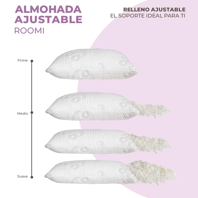Almohadas Ajustables de Memory Foam Roomi Pack ... image number null
