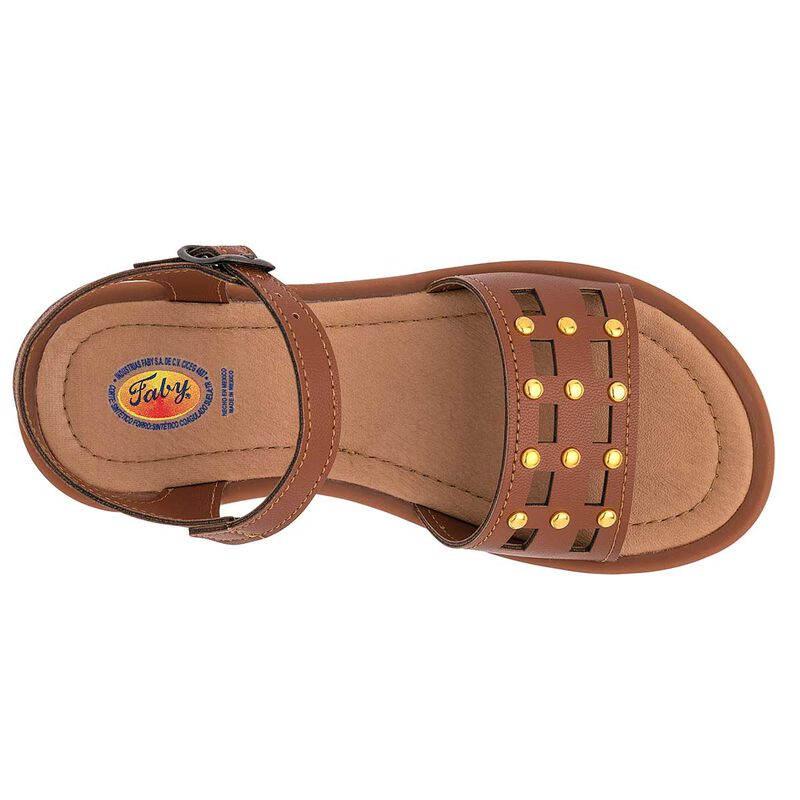 Faby Sandalia para niña café image number null