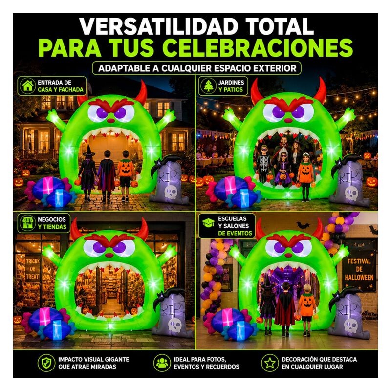 Inflable Halloween Arco Monstruo Boca Gigante 3... image number null