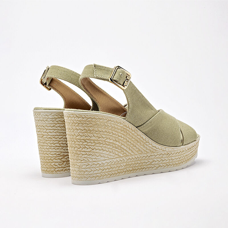 Been Class sandalia plataforma para mujer verde... image number null