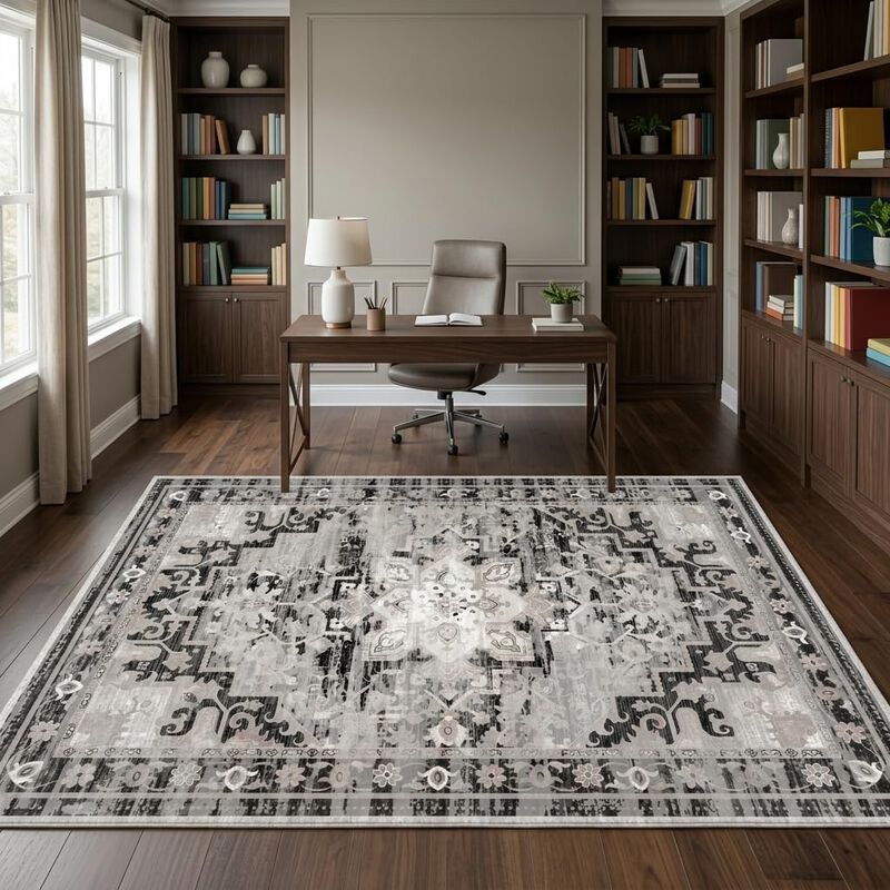 Alfombra De &Aacute;rea Rugixe 244x152 cm Gris Vintage... image number null