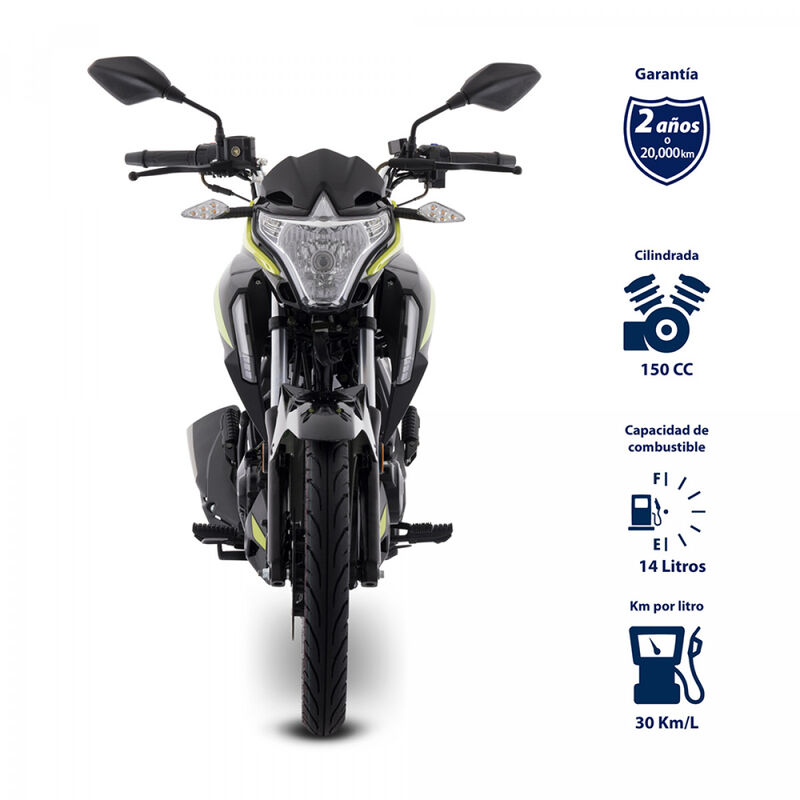 Motocicleta Italika 150Z NEGRO AMARILLO image number null