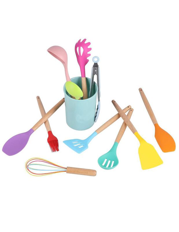 Set Utensilios Pink Brule De Madera image number null