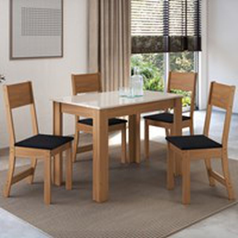 Set De Comedor Con Mesa Y Cuatro Sillas Skal In... image number null