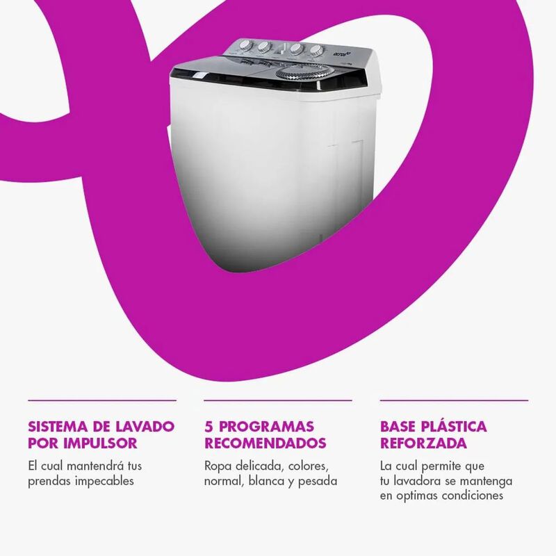 Lavadora Semiautom&aacute;tica Acros Dos tinas MaxSpin... image number null