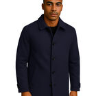 Abrigo Largo Hombre Gamuza Premium Marino Roosevelt