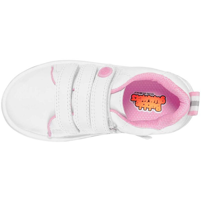 Bubble Gummers Tenis urbano para ni&ntilde;a blanco ro... image number null